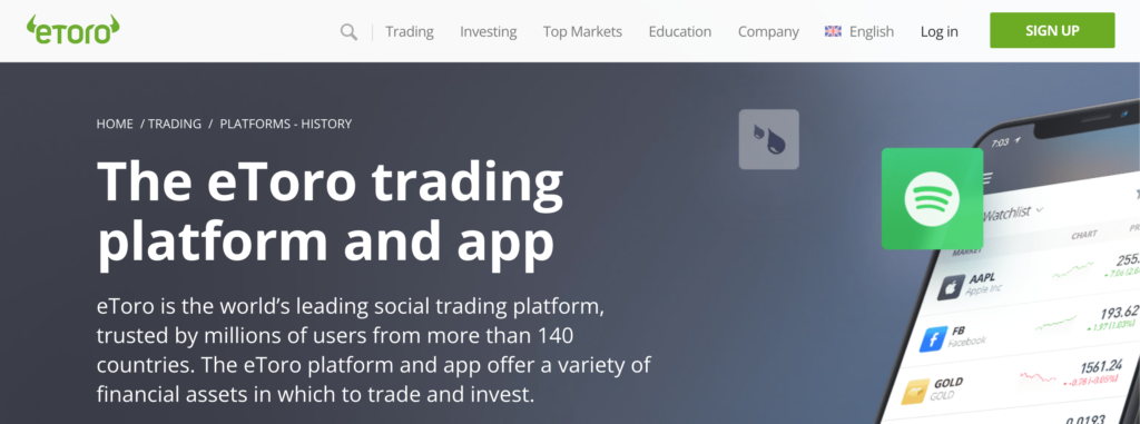 eToro vs trading 212 - Trading platform