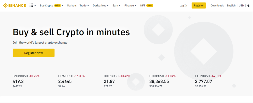 Binance NFT platform