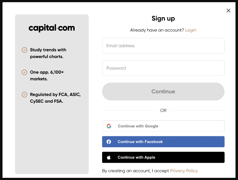 capital.com registration