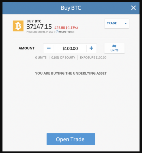 etoro bitcoin trade