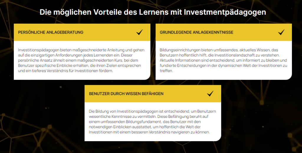 Die möglichen Vorteile des Lernens mit Investmentpädagogen